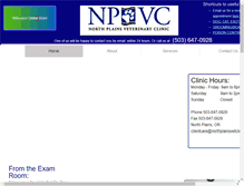 Tablet Screenshot of northplainsvetclinic.com